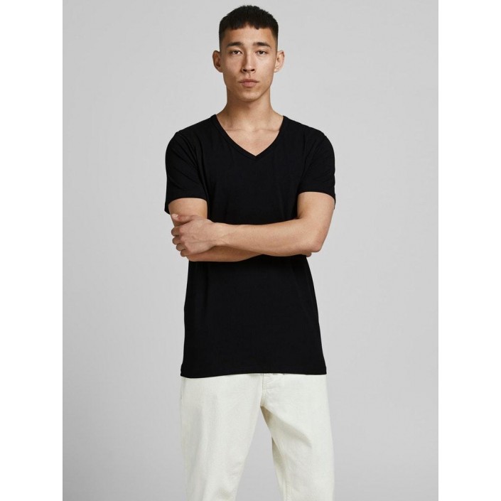 Jack and Jones BASIC V-NECK TEE S/S NOOS BLACK | Freewear BASIC V-NECK TEE S/S NOOS - www.freewear.nl - Freewear