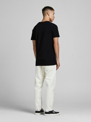 Jack and Jones BASIC V-NECK TEE S/S NOOS BLACK | Freewear BASIC V-NECK TEE S/S NOOS - www.freewear.nl - Freewear