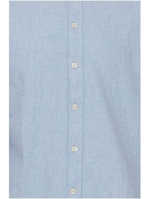 Casual Friday CFANTON LS BD fil a fil shirt:Shirts Chambray Blue | Freewear CFANTON LS BD fil a fil shirt:Shirts - www.freewear.nl - Freewear
