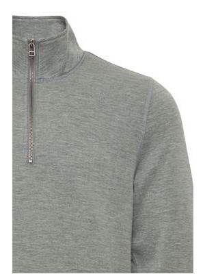 Casual Friday CFSEBASTIAN 0096 halfzip sweatshirt: Pewter mix | Freewear CFSEBASTIAN 0096 halfzip sweatshirt: - www.freewear.nl - Freewear