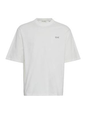 Casual Friday CFTue relaxed fit tee with chest pr: Ecru | Freewear