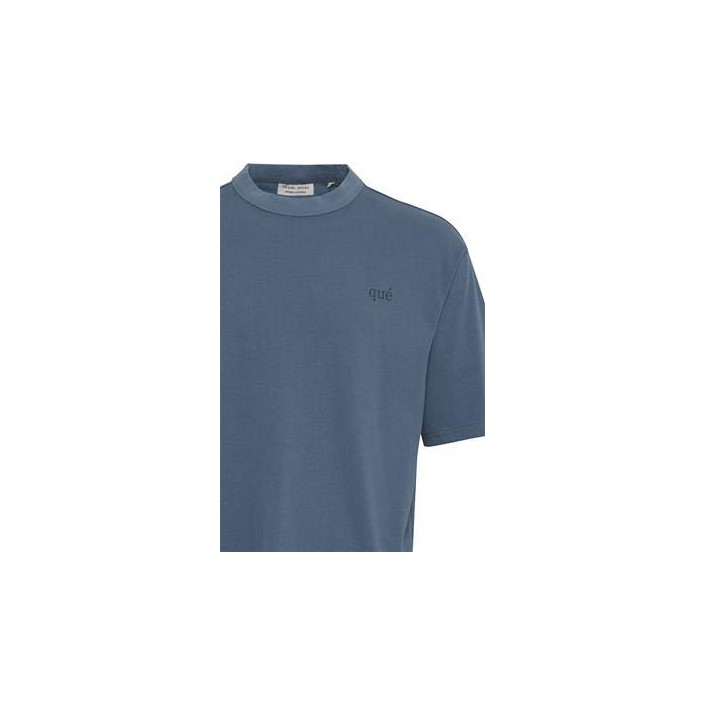 Casual Friday CFTue relaxed fit tee with chest pr: China Blue | Freewear CFTue relaxed fit tee with chest pr: - www.freewear.nl - Freewear