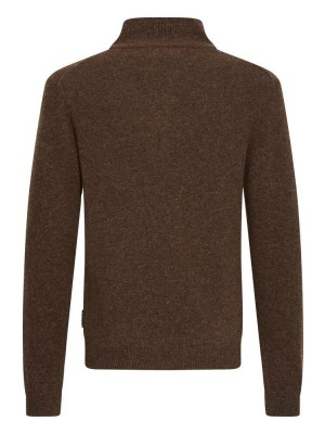 Casual Friday CFKARL halfzip lambswool knit:Knit Demitasse Melange | Freewear CFKARL halfzip lambswool knit:Knit - www.freewear.nl - Freewear