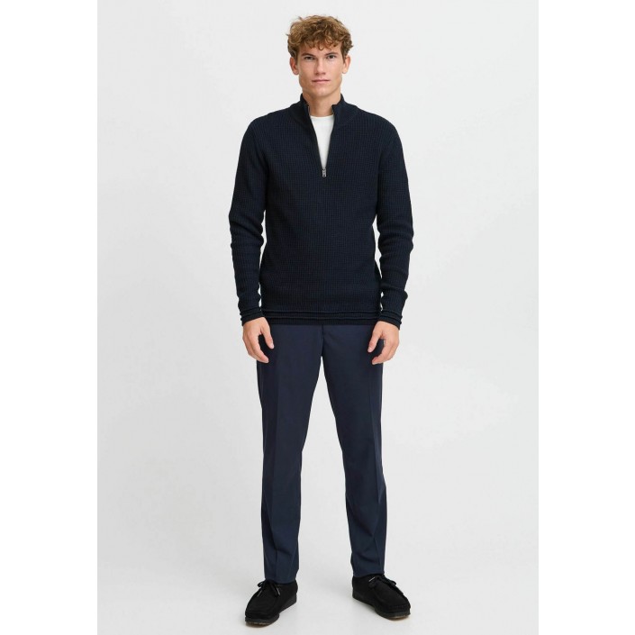 Casual Friday CFKARL halfzip lambswool knit:Knit Dark Navy | Freewear CFKARL halfzip lambswool knit:Knit - www.freewear.nl - Freewear