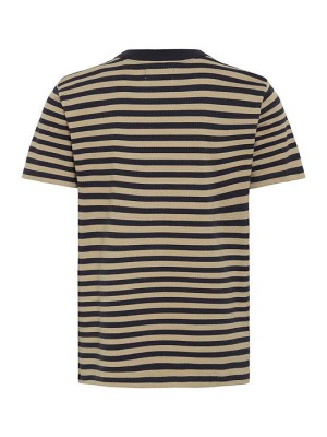 Casual Friday CFLOKE structured striped tee:T-Shir Tree House | Freewear CFLOKE structured striped tee:T-Shir - www.freewear.nl - Freewear