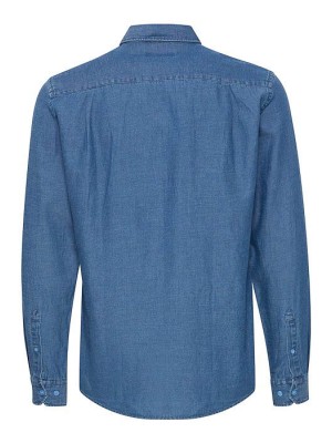 Casual Friday CFHAMILTON LS BD linen mix shirt:Shi Blue Bell | Freewear CFHAMILTON LS BD linen mix shirt:Shi - www.freewear.nl - Freewear