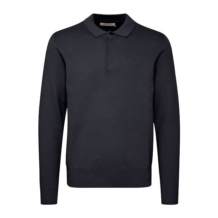 Casual Friday CFJULIAN 0183 milano polo knit:Knit Dark Navy | Freewear CFJULIAN 0183 milano polo knit:Knit - www.freewear.nl - Freewear