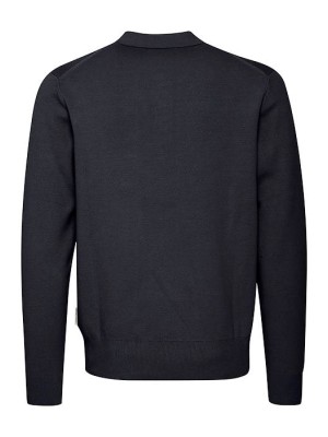 Casual Friday CFJULIAN 0183 milano polo knit:Knit Dark Navy | Freewear CFJULIAN 0183 milano polo knit:Knit - www.freewear.nl - Freewear