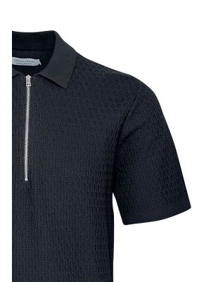 Casual Friday CFJOE SS structured polo knit:Knit Dark Navy | Freewear CFJOE SS structured polo knit:Knit - www.freewear.nl - Freewear