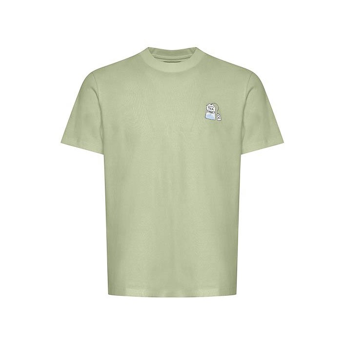 Casual Friday CFMORGAN 0195 tee with tea embriode: Tea | Freewear CFMORGAN 0195 tee with tea embriode: - www.freewear.nl - Freewear