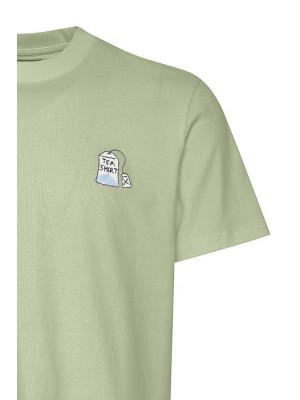 Casual Friday CFMORGAN 0195 tee with tea embriode: Tea | Freewear CFMORGAN 0195 tee with tea embriode: - www.freewear.nl - Freewear