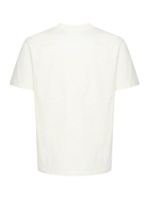 Casual Friday CFMORGAN 0195 tee with tea embriode: Egret | Freewear CFMORGAN 0195 tee with tea embriode: - www.freewear.nl - Freewear