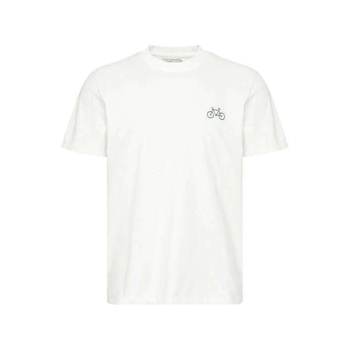 4001 - Accessoire CFETIENNE 0195 tee w/ bicycle embri: Cloud Dancer | Freewear CFETIENNE 0195 tee w/ bicycle embri: - www.freewear.nl - Freewear