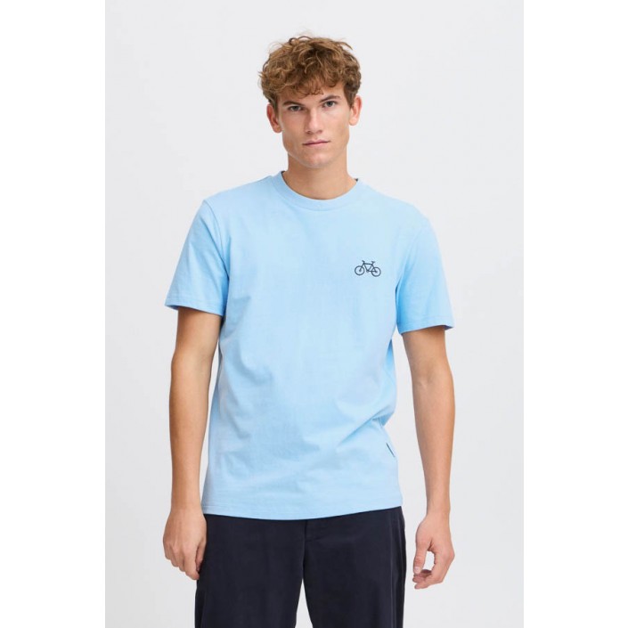 4001 - Accessoire CFETIENNE 0195 tee w/ bicycle embri: Blue Bell | Freewear CFETIENNE 0195 tee w/ bicycle embri: - www.freewear.nl - Freewear