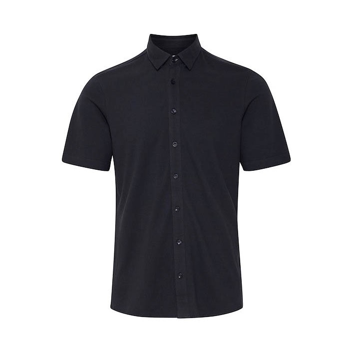 Casual Friday CFFOLKE SS BU jersey piquet shirt:Sh Dark Navy | Freewear CFFOLKE SS BU jersey piquet shirt:Sh - www.freewear.nl - Freewear