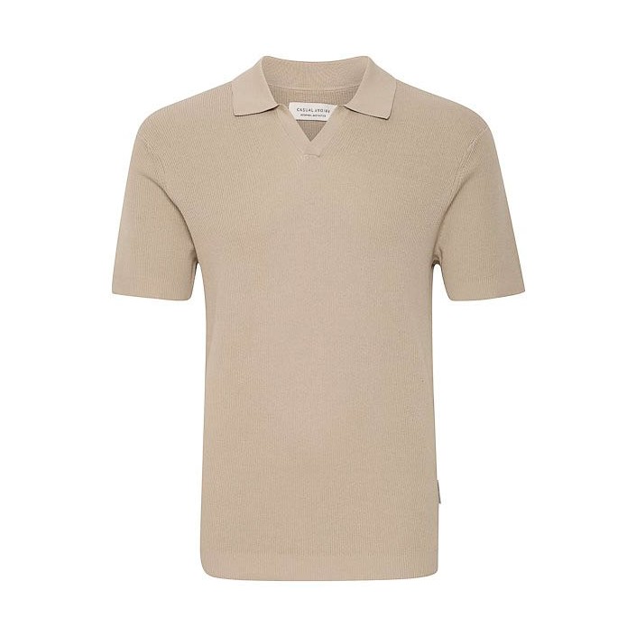 Casual Friday CFMAVERICK SS polo knit:Knit Plaza Taupe | Freewear CFMAVERICK SS polo knit:Knit - www.freewear.nl - Freewear