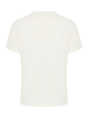 Casual Friday CFCARSON tee with embriodery:T-Shirt Egret | Freewear CFCARSON tee with embriodery:T-Shirt - www.freewear.nl - Freewear
