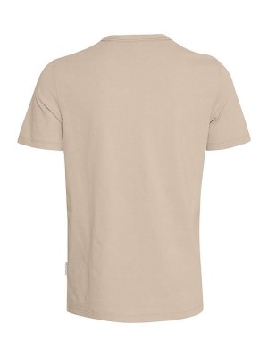 Casual Friday CFEMMET tee with embroidery:T-Shirts Plaza Taupe | Freewear CFEMMET tee with embroidery:T-Shirts - www.freewear.nl - Freewear