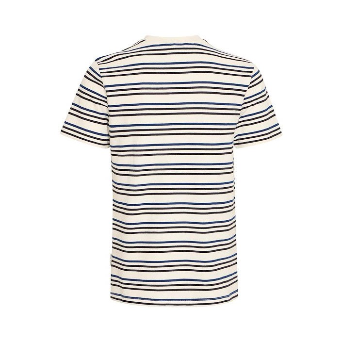 Casual Friday CFLEON striped frottÃ© tee:T-Shirts Cloud Dancer | Freewear CFLEON striped frottÃ© tee:T-Shirts - www.freewear.nl - Freewear