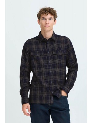 Casual Friday CFGORM LS structured checked shirt:S Dark Navy | Freewear CFGORM LS structured checked shirt:S - www.freewear.nl - Freewear