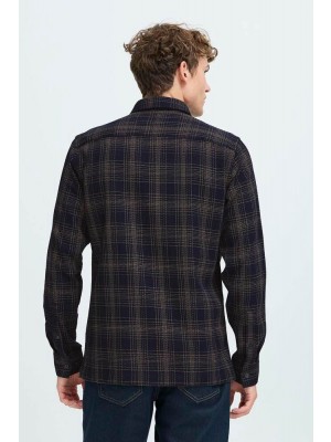 Casual Friday CFGORM LS structured checked shirt:S Dark Navy | Freewear CFGORM LS structured checked shirt:S - www.freewear.nl - Freewear