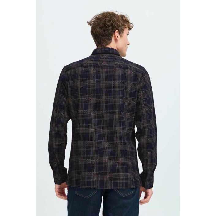 Casual Friday CFGORM LS structured checked shirt:S Dark Navy | Freewear CFGORM LS structured checked shirt:S - www.freewear.nl - Freewear