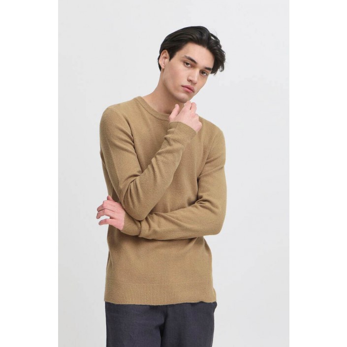 Casual Friday CFHEINE crew neck knit:Knit Silver Mink Melange | Freewear CFHEINE crew neck knit:Knit - www.freewear.nl - Freewear