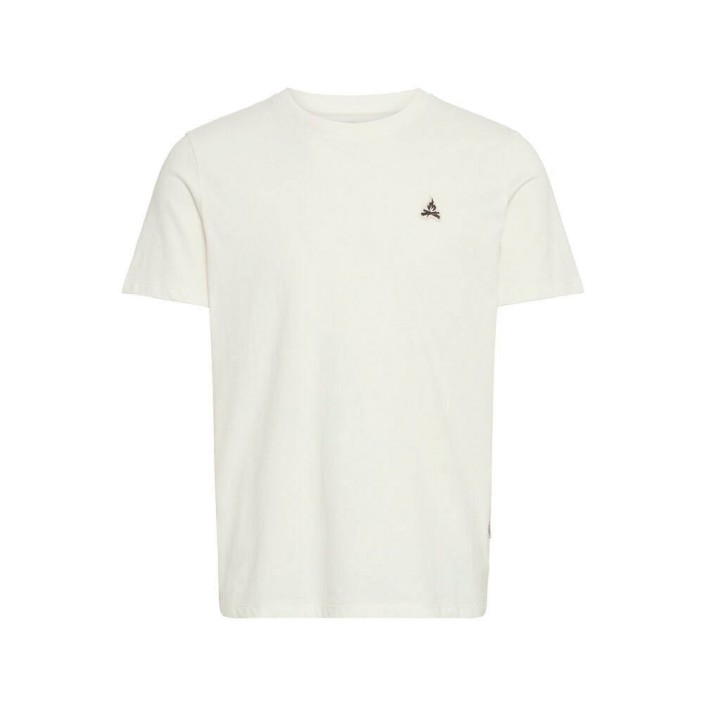 Casual Friday CFMALDE tee with chest badge:T-Shirt Cloud Dancer | Freewear CFMALDE tee with chest badge:T-Shirt - www.freewear.nl - Freewear