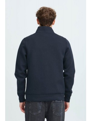 Casual Friday CFRO viscose sweat w.contrast pocke: navy | Freewear CFRO viscose sweat w.contrast pocke: - www.freewear.nl - Freewear