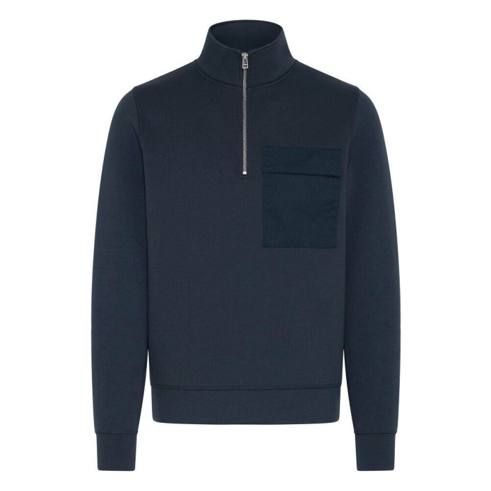 Casual Friday CFRO viscose sweat w.contrast pocke: navy | Freewear CFRO viscose sweat w.contrast pocke: - www.freewear.nl - Freewear