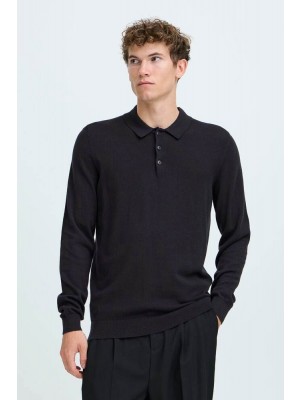 Casual Friday CFOSVALD fine knitted polo knit:Knit Dark Navy | Freewear CFOSVALD fine knitted polo knit:Knit - www.freewear.nl - Freewear