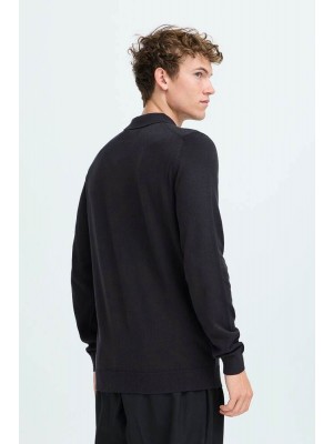 Casual Friday CFOSVALD fine knitted polo knit:Knit Dark Navy | Freewear CFOSVALD fine knitted polo knit:Knit - www.freewear.nl - Freewear