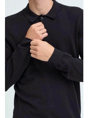 Casual Friday CFOSVALD fine knitted polo knit:Knit Dark Navy | Freewear CFOSVALD fine knitted polo knit:Knit - www.freewear.nl - Freewear
