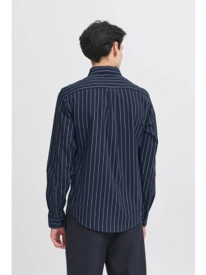 Casual Friday CFMACE LS BU striped shirt - brushe: Navy Blazer | Freewear CFMACE LS BU striped shirt - brushe: - www.freewear.nl - Freewear