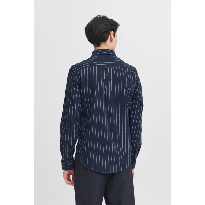 Casual Friday CFMACE LS BU striped shirt - brushe: Navy Blazer | Freewear CFMACE LS BU striped shirt - brushe: - www.freewear.nl - Freewear