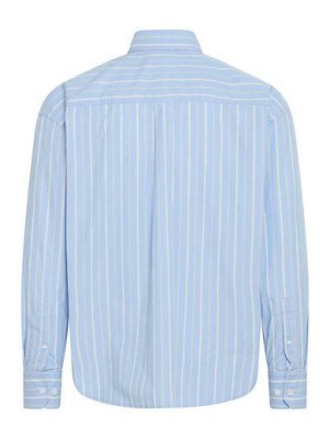 Casual Friday CFMARTIS LS relaxed striped shirt:Sh Vista Blue | Freewear CFMARTIS LS relaxed striped shirt:Sh - www.freewear.nl - Freewear