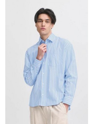 Casual Friday CFMARTIS LS relaxed striped shirt:Sh Vista Blue | Freewear CFMARTIS LS relaxed striped shirt:Sh - www.freewear.nl - Freewear