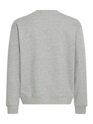 Casual Friday CFSIGVARD sweat with large front pr: Mid grey melange | Freewear CFSIGVARD sweat with large front pr: - www.freewear.nl - Freewear