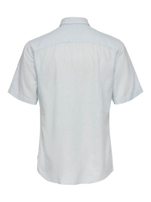 ONLY&SONS ONSCAIDEN LIFE SS SOLID LINEN SHIRT Cashmere Blue | Freewear ONSCAIDEN LIFE SS SOLID LINEN SHIRT - www.freewear.nl - Freewear