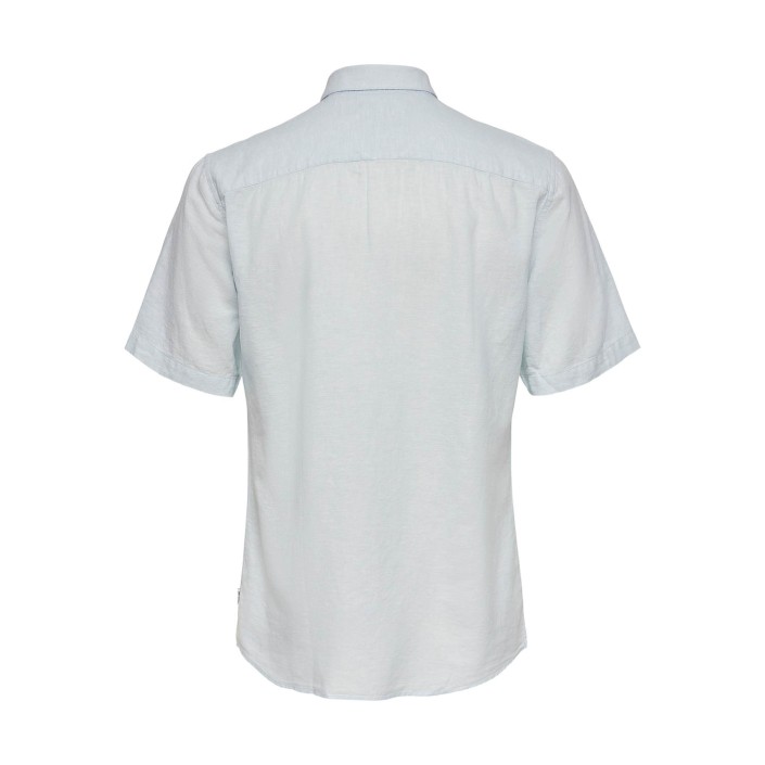 ONLY&SONS ONSCAIDEN LIFE SS SOLID LINEN SHIRT Cashmere Blue | Freewear ONSCAIDEN LIFE SS SOLID LINEN SHIRT - www.freewear.nl - Freewear
