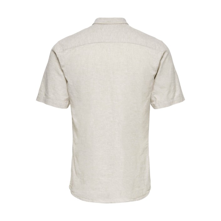 ONLY&SONS ONSCAIDEN LIFE SS SOLID LINEN SHIRT Chinchilla | Freewear ONSCAIDEN LIFE SS SOLID LINEN SHIRT - www.freewear.nl - Freewear