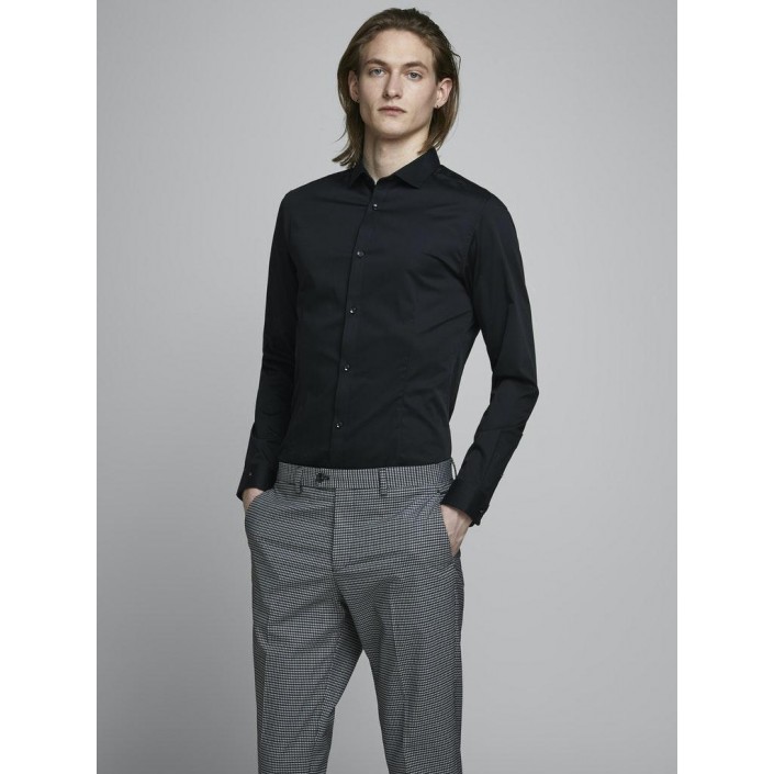 Jack and Jones jjprPARMA SHIRT L/S NOOS Black/SUPER SLIM | Freewear jjprPARMA SHIRT L/S NOOS - www.freewear.nl - Freewear