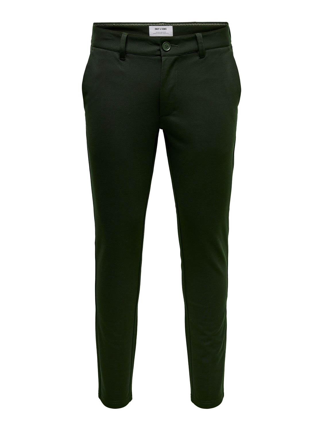 Tapered fit broek met viscose, model 'Mark'