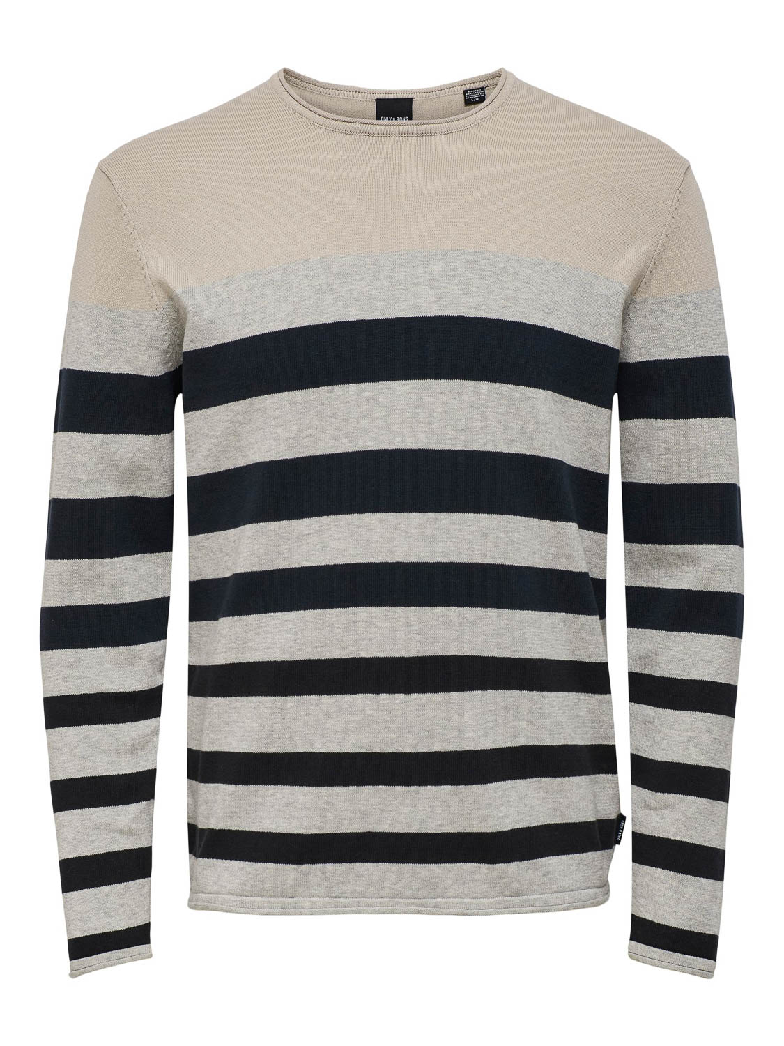 ONLY & SONS ONSDON 12 STRIPED CREW NECK KNIT  Heren Trui - Maat M