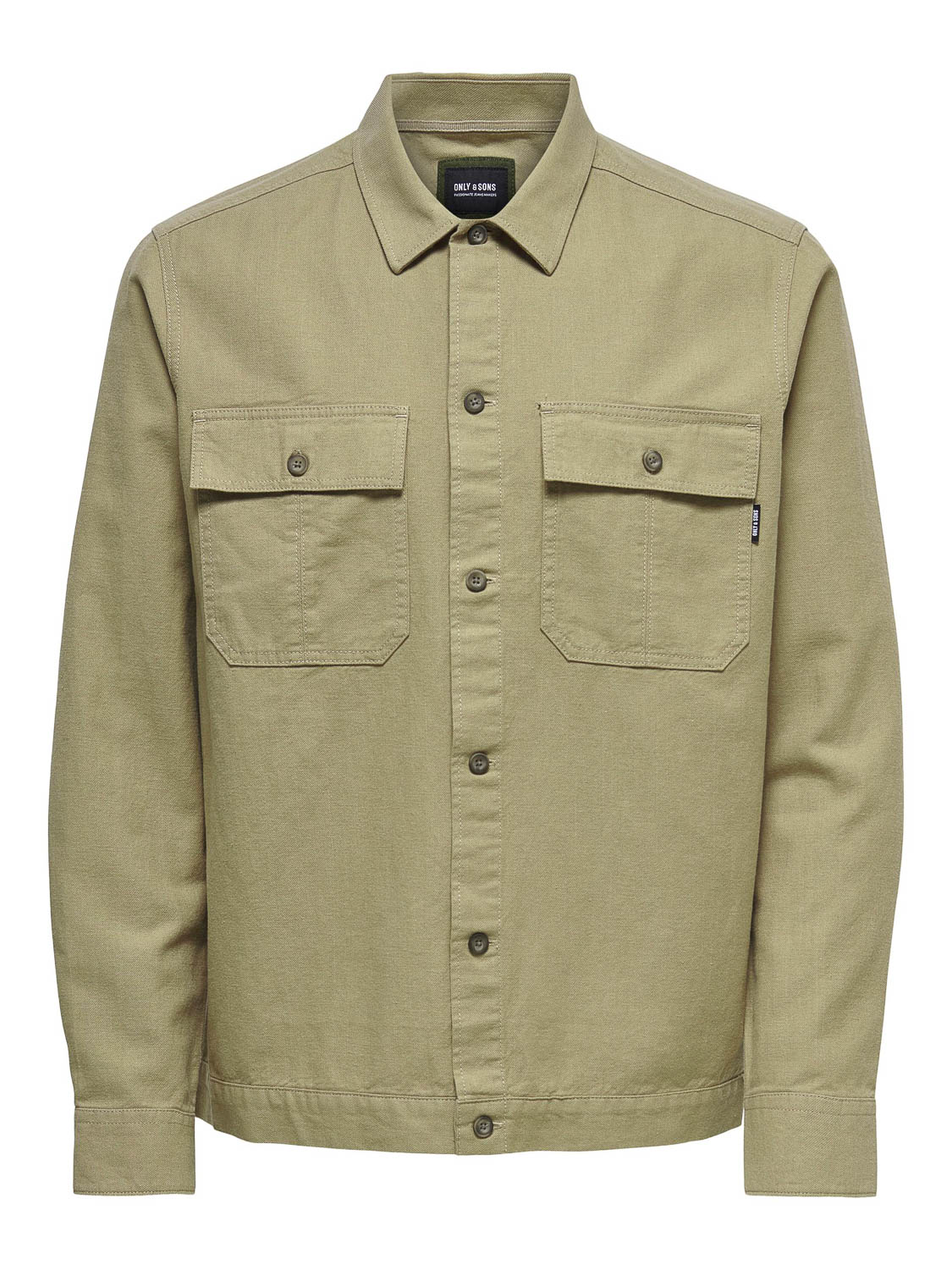 ONLY & SONS ONSKENNET LIFE LS LINEN OVERSHIRT NOOS  Heren Overhemd - Maat M