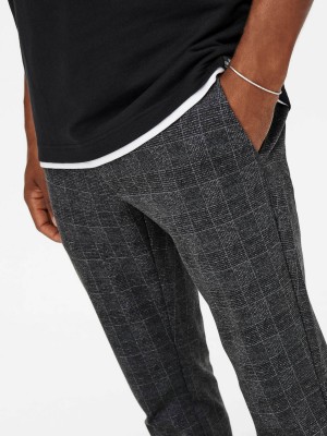 ONLY&SONS ONSMARK CHECK PANTS HY 9887 NOOS Black | Freewear ONSMARK CHECK PANTS HY 9887 NOOS - www.freewear.nl - Freewear