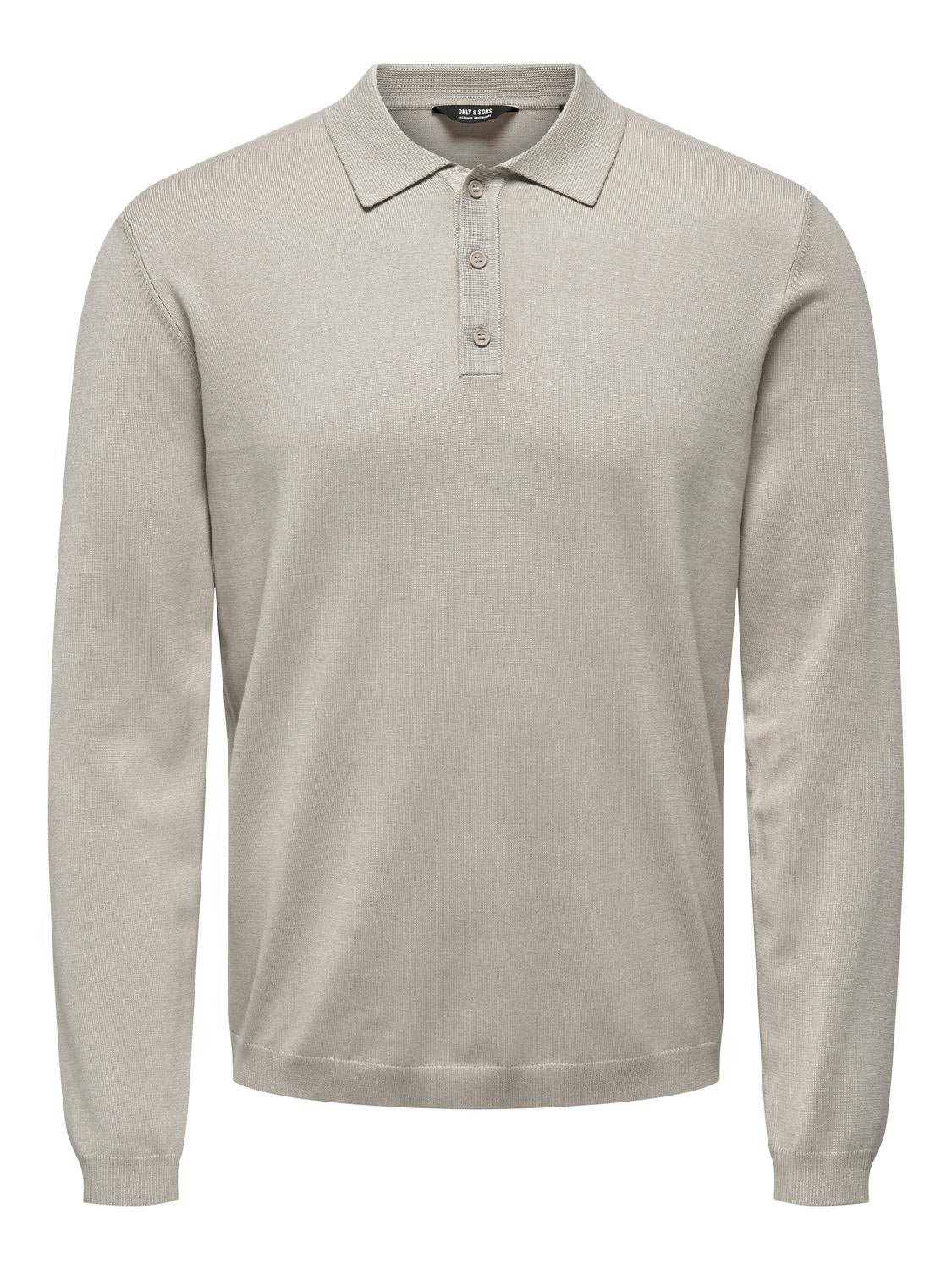 ONLY & SONS ONSWYLER LIFE REG 14 LS POLO KNIT NOOS Heren Trui - Maat L