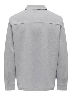 ONLY&SONS ONSNEWKODYL OVERSHIRT SWEAT NOOS Light Grey Melange/MELANGE | Freewear ONSNEWKODYL OVERSHIRT SWEAT NOOS - www.freewear.nl - Freewear