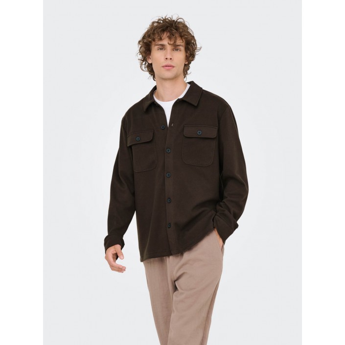 ONLY&SONS ONSNEWKODYL OVERSHIRT SWEAT NOOS Mulch | Freewear ONSNEWKODYL OVERSHIRT SWEAT NOOS - www.freewear.nl - Freewear