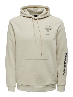 ONLY&SONS ONSOTTO LIFE REG HOODIE SWEAT Pelican | Freewear